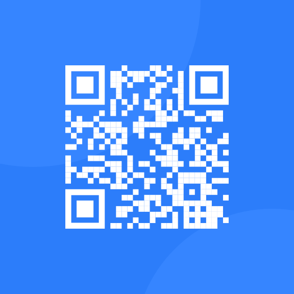 Blue image of a QR code